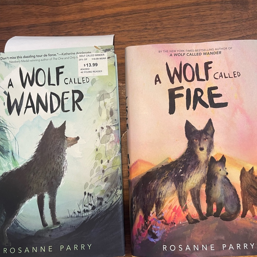 A Wolf Called Wander & A Wolf Called Fire Book Set hardback children’s wild life